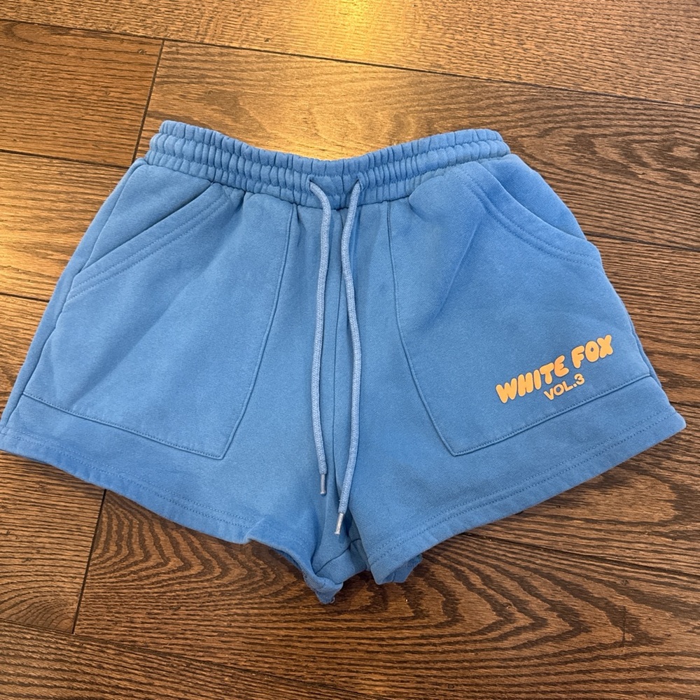 White fox sweat shorts